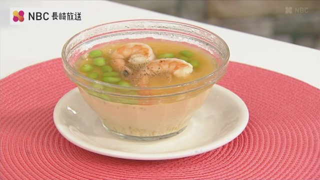 冬瓜の冷製茶碗蒸しフラン風